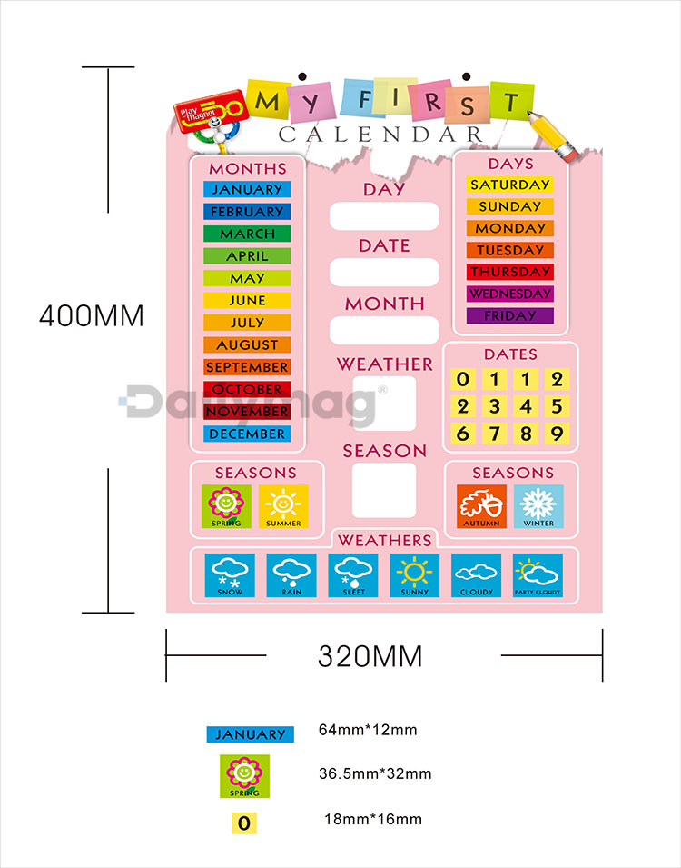 magnetic calendar,magnetic calendar for fridge,my first calandar,educational magnet set