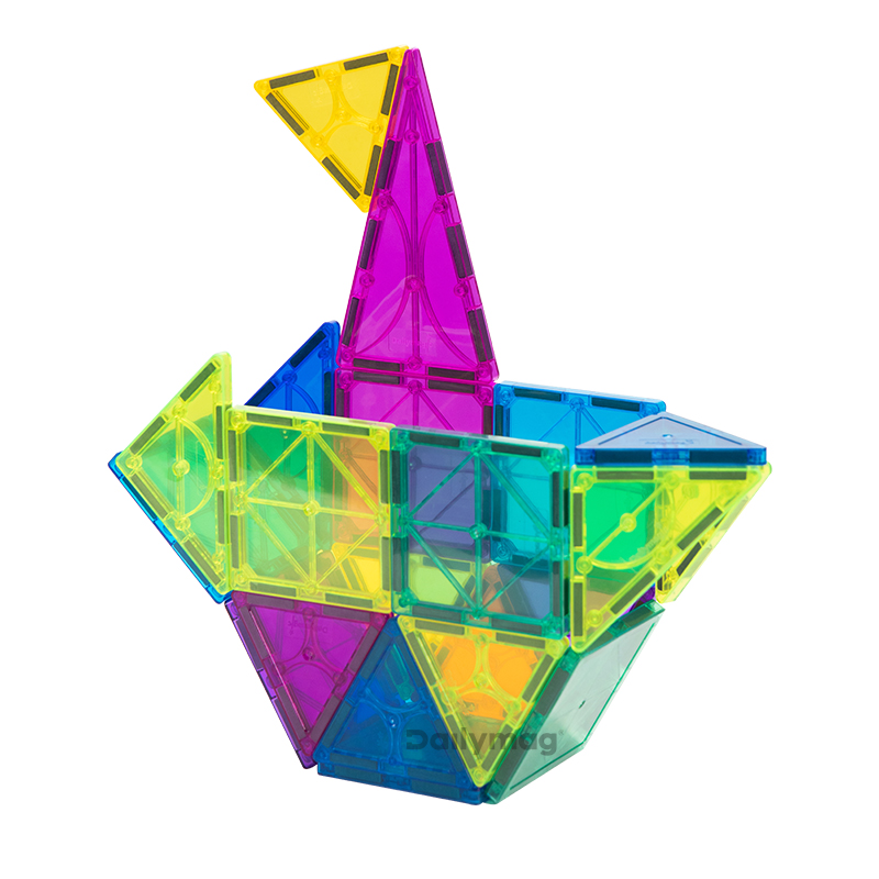 Sailboat shape Magnetic Building Tiles Toy