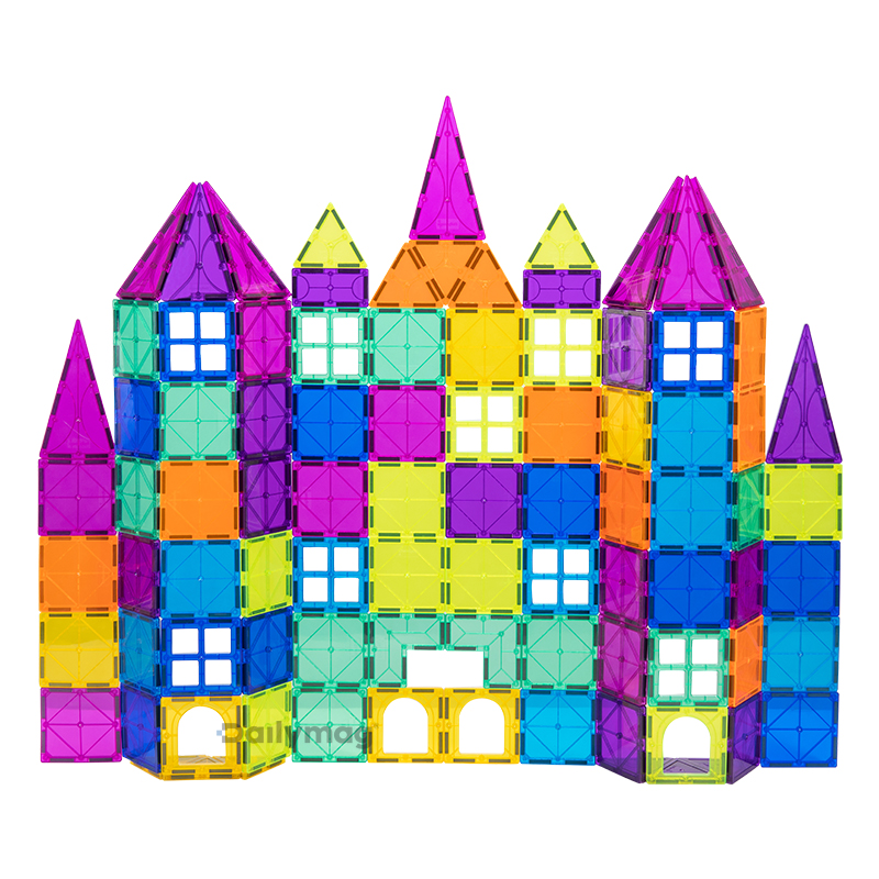 Jumbo Castle Magnetic Building Tile toy